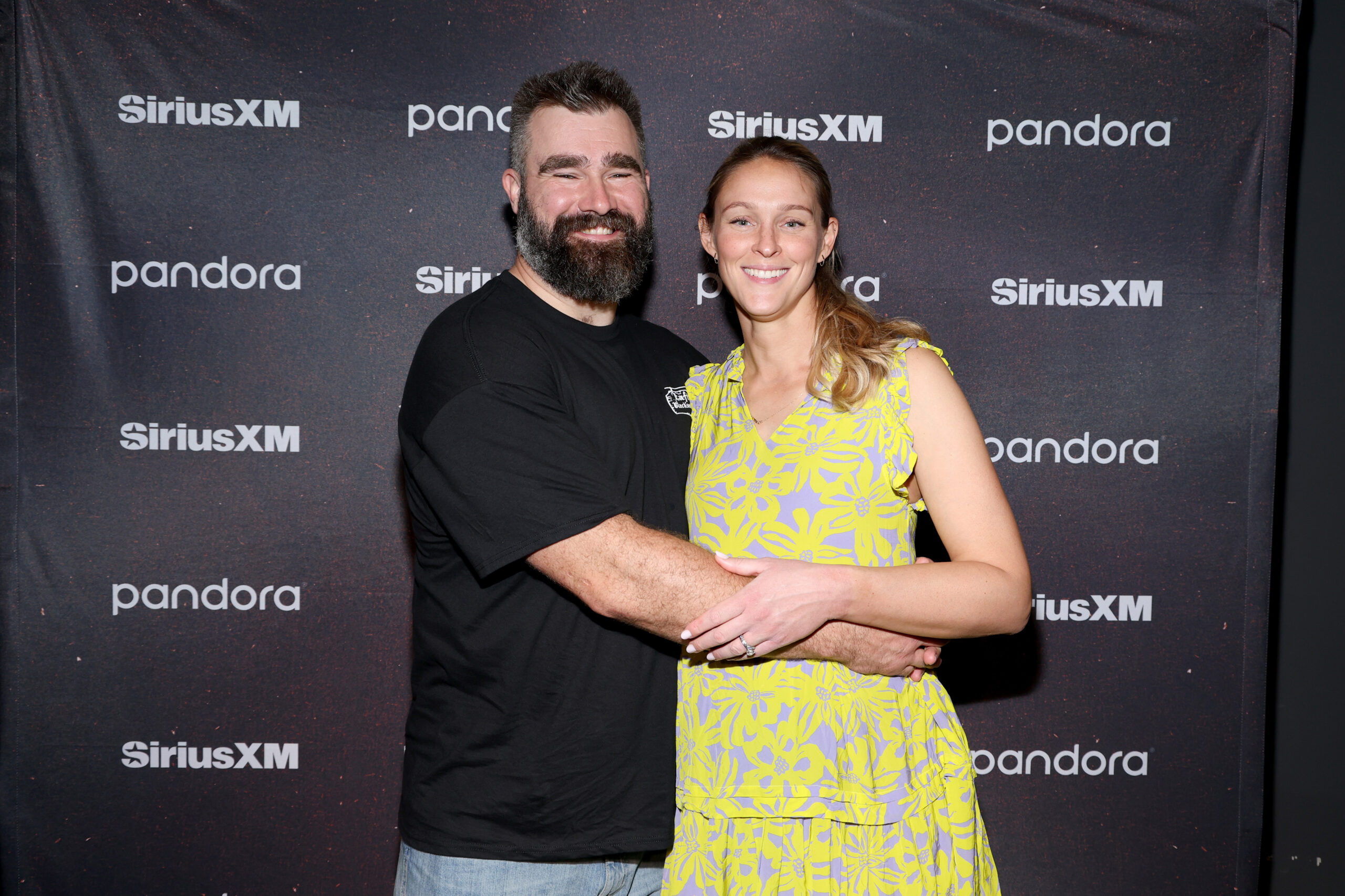 NEW ORLEANS, LOUISIANA - FEBRUARY 06: (L-R) Jason Kelce and Kylie Kelce attend Chris Stapleton's Performance Live From The Fillmore New Orleans for SiriusXM and Pandora on February 06, 2025 in New Orleans, Louisiana. (Photo by Mike Coppola/Getty Images for SiriusXM)