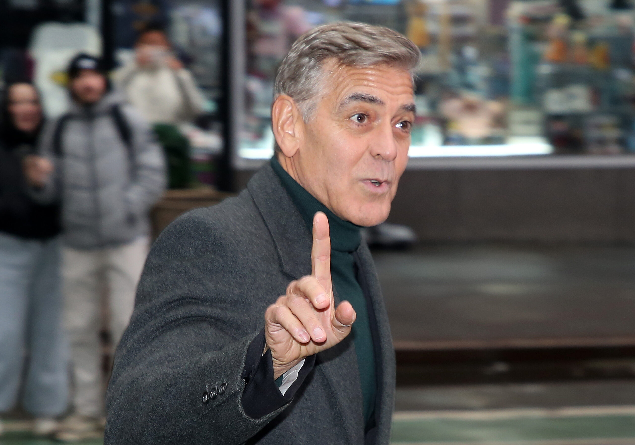 NEW YORK, NEW YORK - FEBRUARY 6: George Clooney during a press event announcing the cast of the play based on the 2005 film "Good Night, And Good Luck" on Broadway at The Wintergarden Theatre on February 6, 2025 in New York City. (Photo by Bruce Glikas/WireImage)