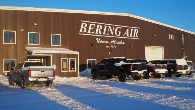 Bering Air's passenger terminal on Friday, Feb. 7, 2025, in Nome, Alaska. The company is an institution in the region, providing some of the only regular passenger air service to dozens of communities in Western Alaska. (Zachariah Hughes/Anchorage Daily News/TNS)