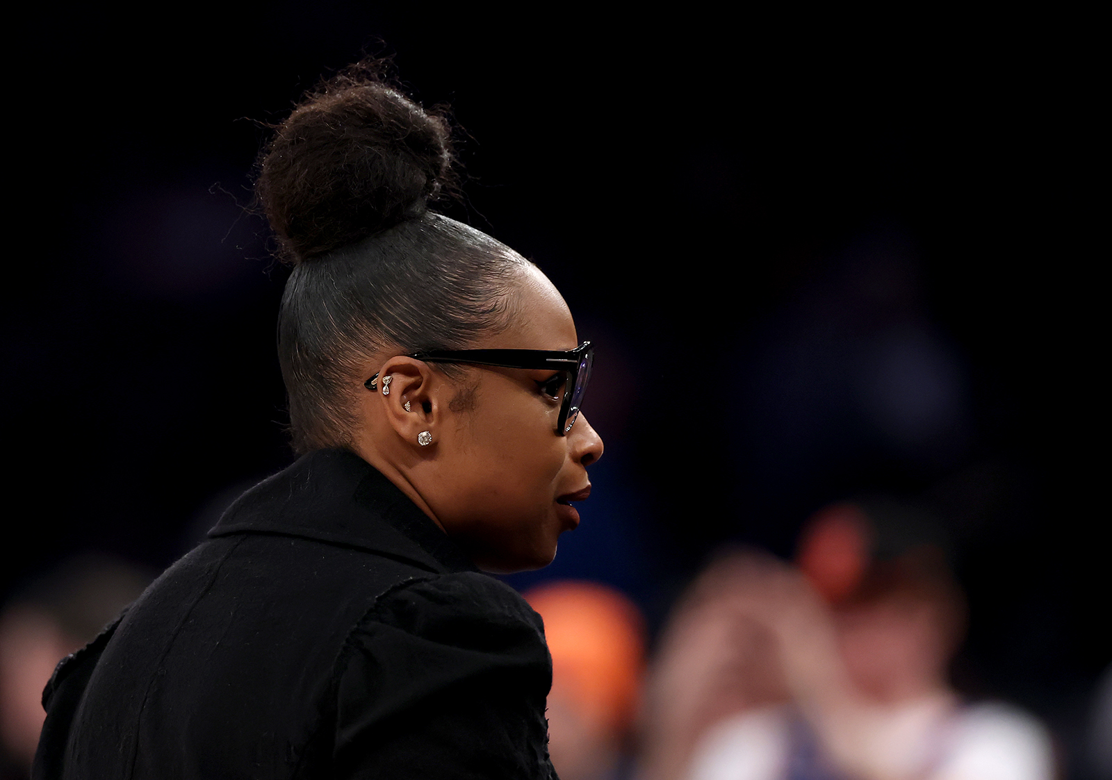 Jennifer Hudson attends an NBA game between the New York Knicks and the Golden State Warriors at Madison Square Garden on March 4, 2025, in New York. (Elsa/Getty Images/TNS)