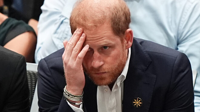 The Duke and Duchess of Sussex watching the sitting volleyball final at Vancouver Convention Centre (VCC), at the 2025 Invictus Games in Vancouver, Canada. Picture date: Saturday February 15, 2025. (Photo by Aaron Chown/PA Images via Getty Images)