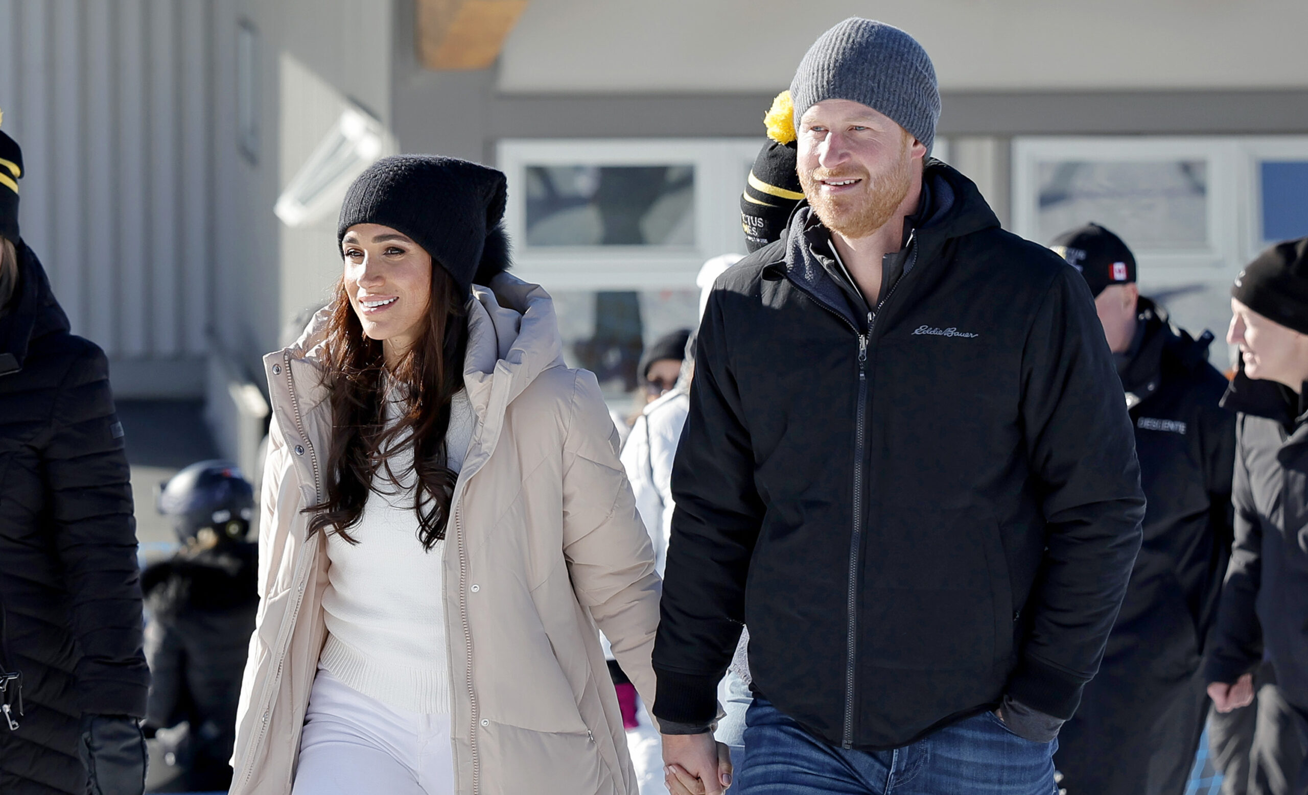 Meghan Markle and Prince Harry attend Invictus Games Vancouver Whistlers 2025's One Year To Go Winter Training Camp on Feb. 14, 2024, in Whistler, British Columbia. (Andrew Chin/Getty Images/TNS)