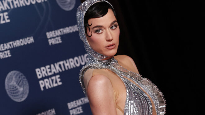 Singer Katy Perry attends the 11th Breakthrough Prize ceremony at Barker Hangar in Santa Monica, California, on April 5, 2025. (Michael Tran/AFP/Getty Images/TNS)