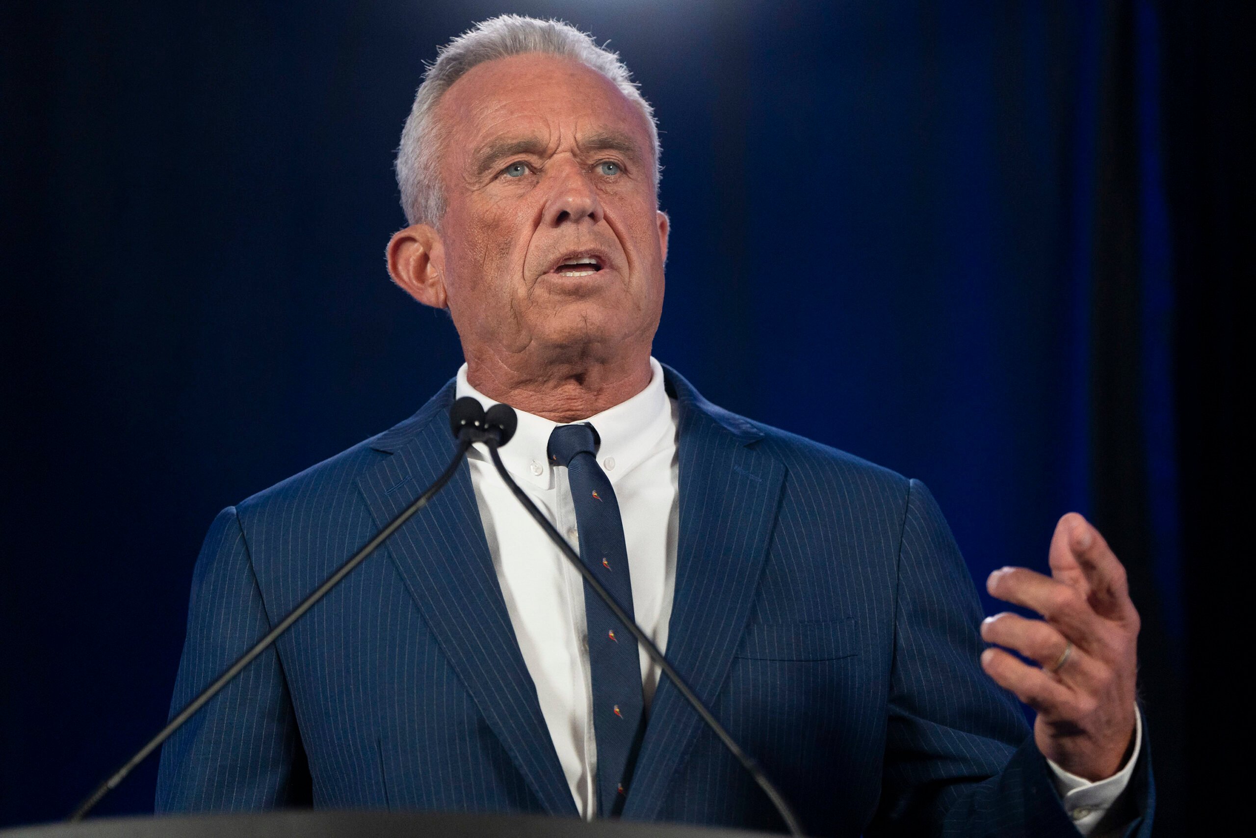 Former presidential candidate Robert F. Kennedy Jr. gives remarks at the Renaissance Phoenix Downtown Hotel on Aug. 23, 2024, in Phoenix. U.S. Food and Drug Administration researchers working on ways to make powdered infant formula safer were told earlier in April 2025 they’d be let go, just weeks after now Health and Human Services Secretary Kennedy vowed to make the newborn staple healthier. (Rebecca Noble/Getty Images/TNS)