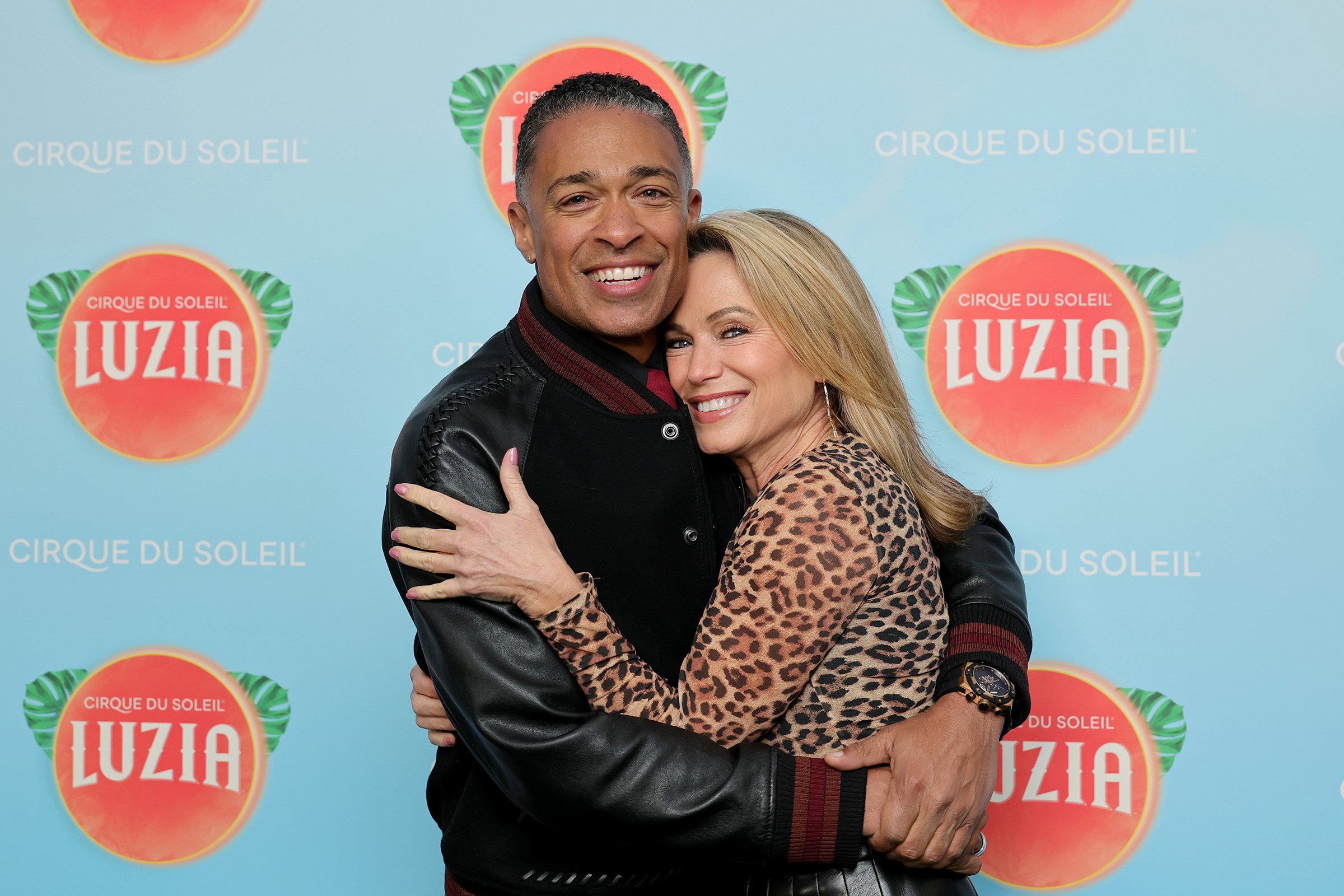 T.J. Holmes, left, and Amy Robach attend Cirque Du Soleil's "Luzia" New York premiere at Randall's Island on March 6, 2025, in New York City. (Dia Dipasupil/Getty Images/TNS)