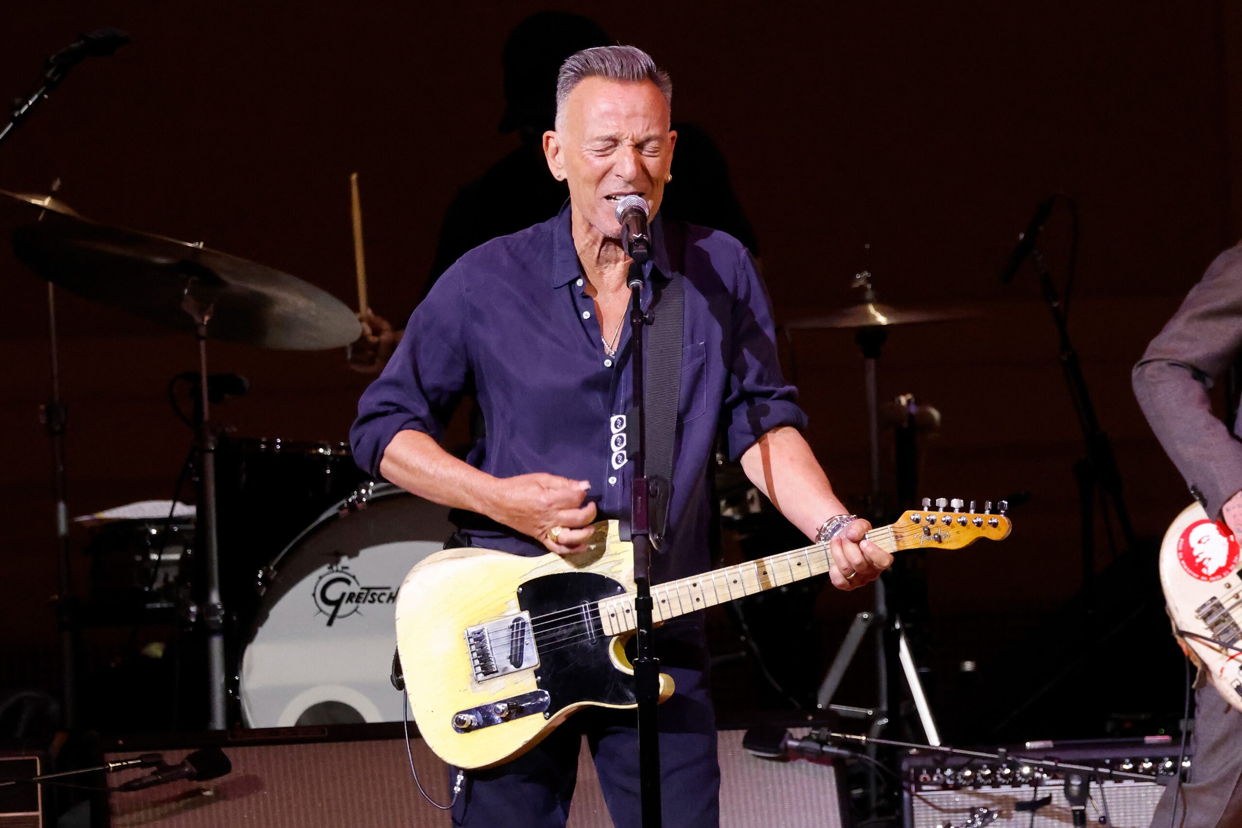 NEW YORK, NEW YORK - MARCH 26: Bruce Springsteen performs during "People Have the Power: A Celebration of Patti Smith" presented by Michael Dorf at Carnegie Hall on March 26, 2025 in New York City. (Photo by Taylor Hill/Getty Images)