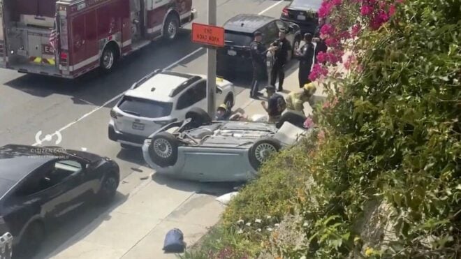 car off a cliff