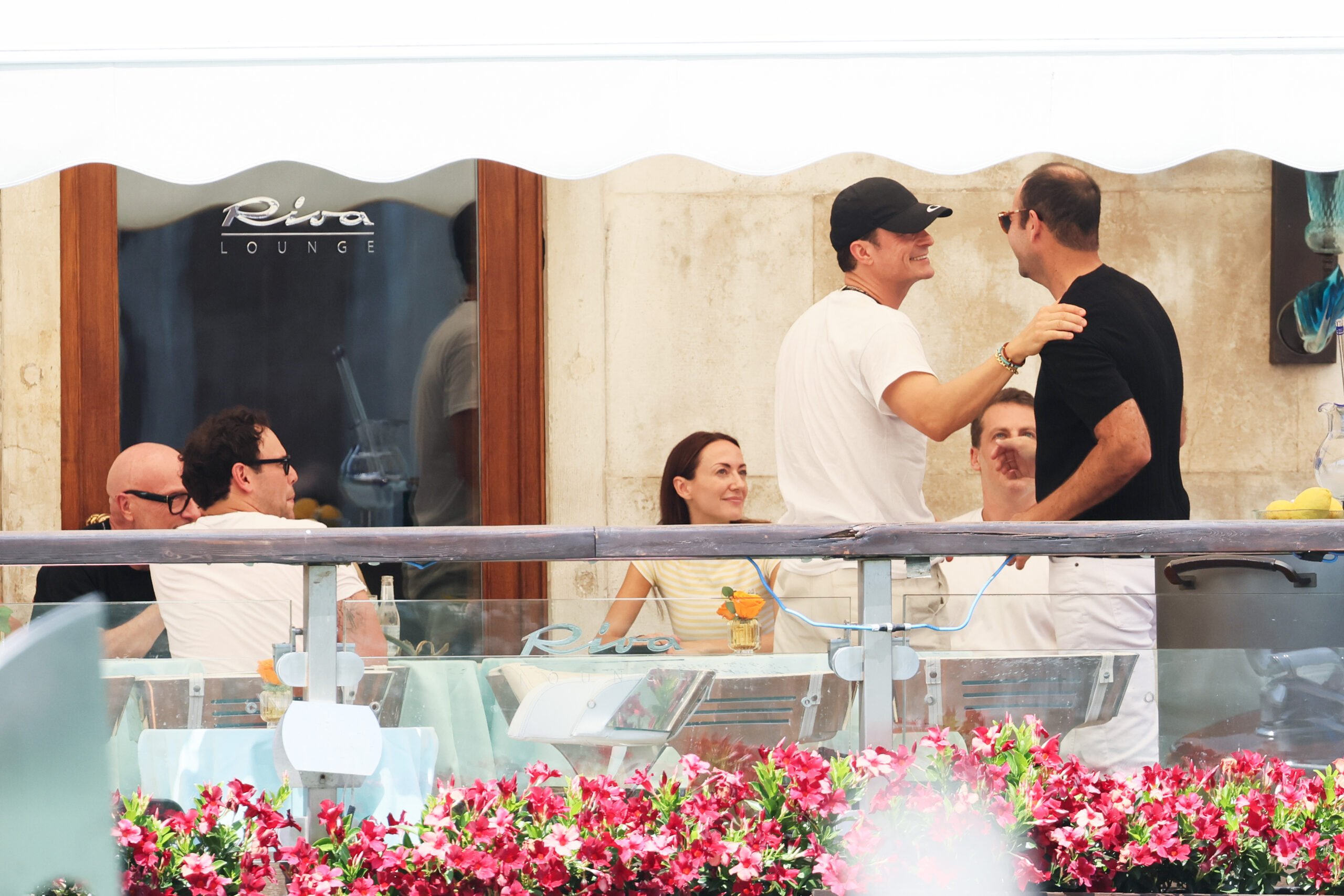 VENICE, ITALY - JUNE 26: Domenico Dolce and Orlando Bloom are sighting ahead of Jeff Bezos and Lauren Sanchez Wedding on June 26, 2025 in Venice, Italy. (Photo by Ernesto Ruscio/GC Images)