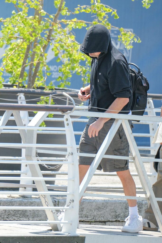 VENICE, ITALY - JUNE 29: Leonardo DiCaprio leaves Venice airport after attending the wedding of Jeff Bezos and Lauren Sanchez on June 29, 2025 in Venice, Italy. (Photo by Stefano Mazzola/GC Images)