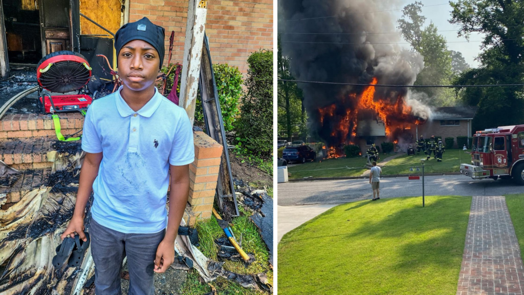 12-Year-Old Risks His Life To Save Grandma & Baby Brothers From Horrific House Fire