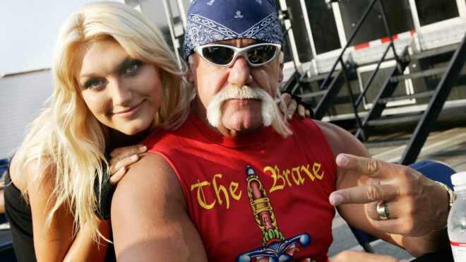 Hulk Hogan poses with daughter Brooke Hogan