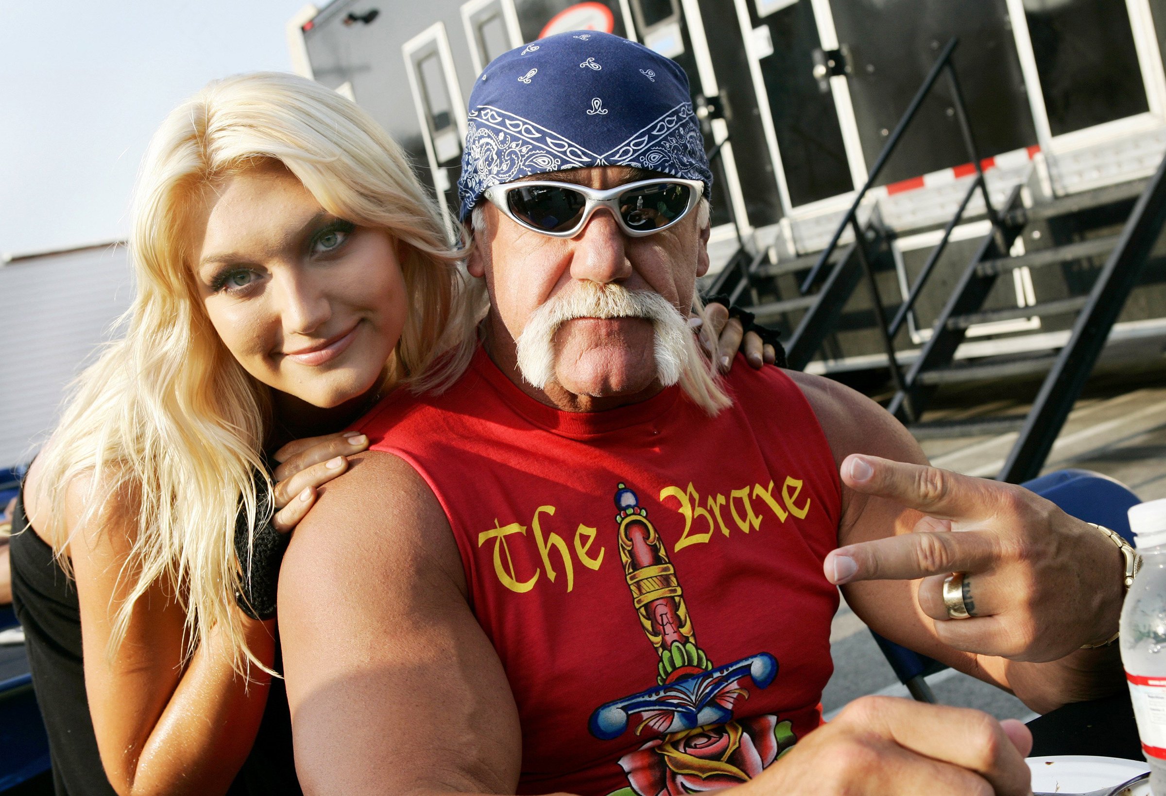 Hulk Hogan poses with daughter Brooke Hogan
