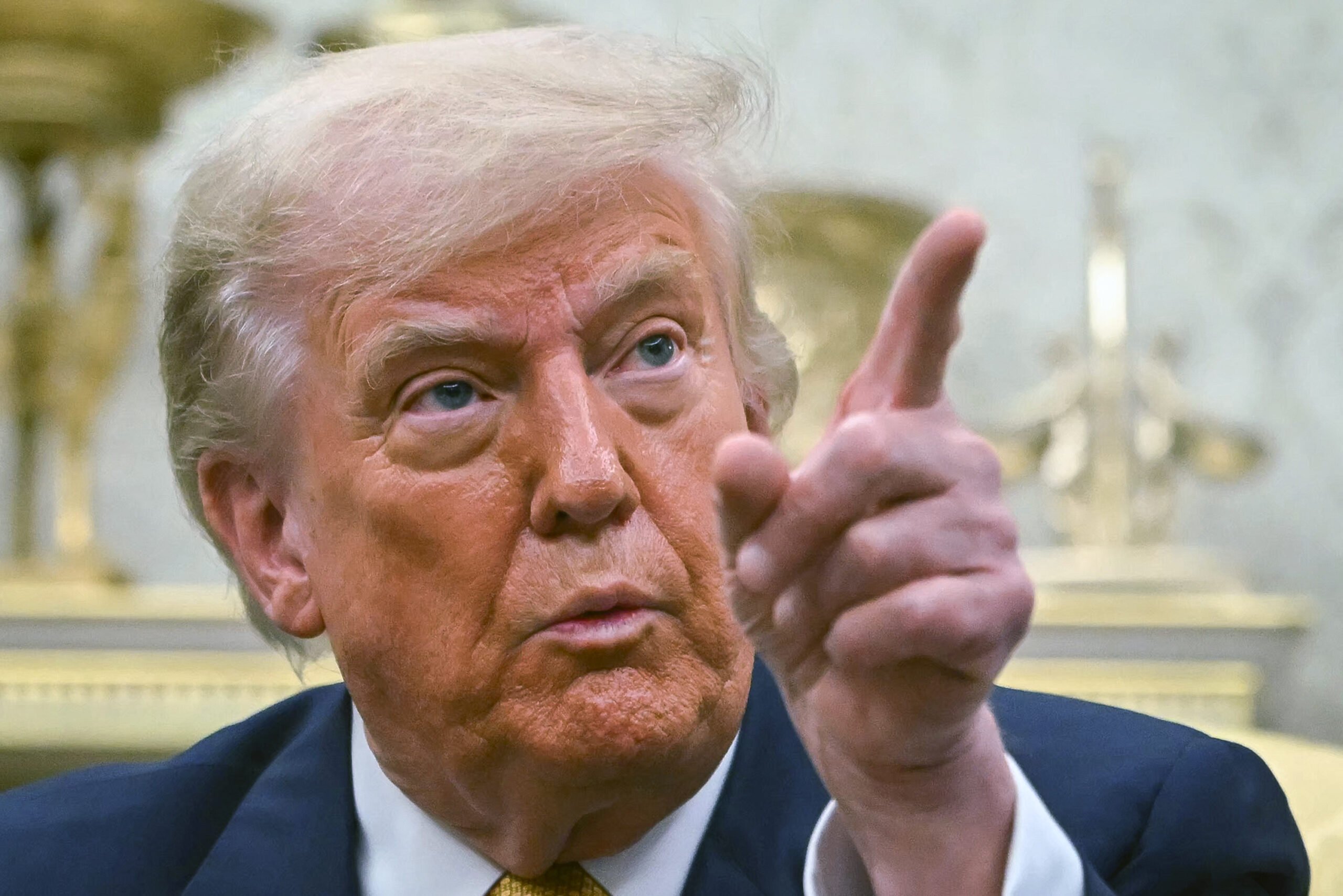 President Donald Trump in the Oval Office of the White House in Washington, D.C., on Wednesday, July 16, 2025. (Andrew Caballero-Reynolds/AFP/Getty Images/TNS)