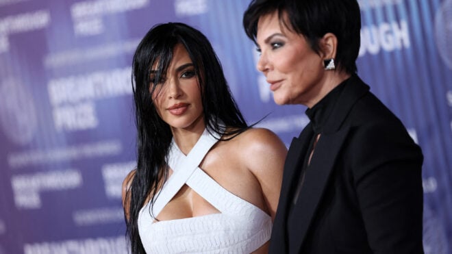 Kris Jenner, right, and Kim Kardashian