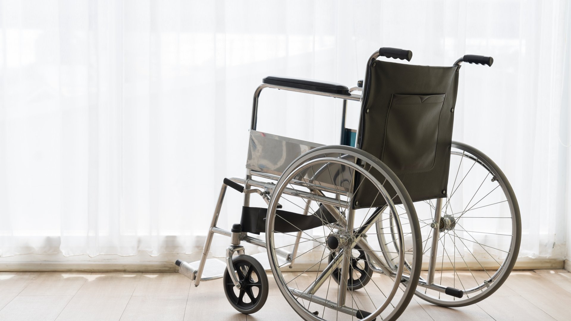 wheelchair in a nursing home