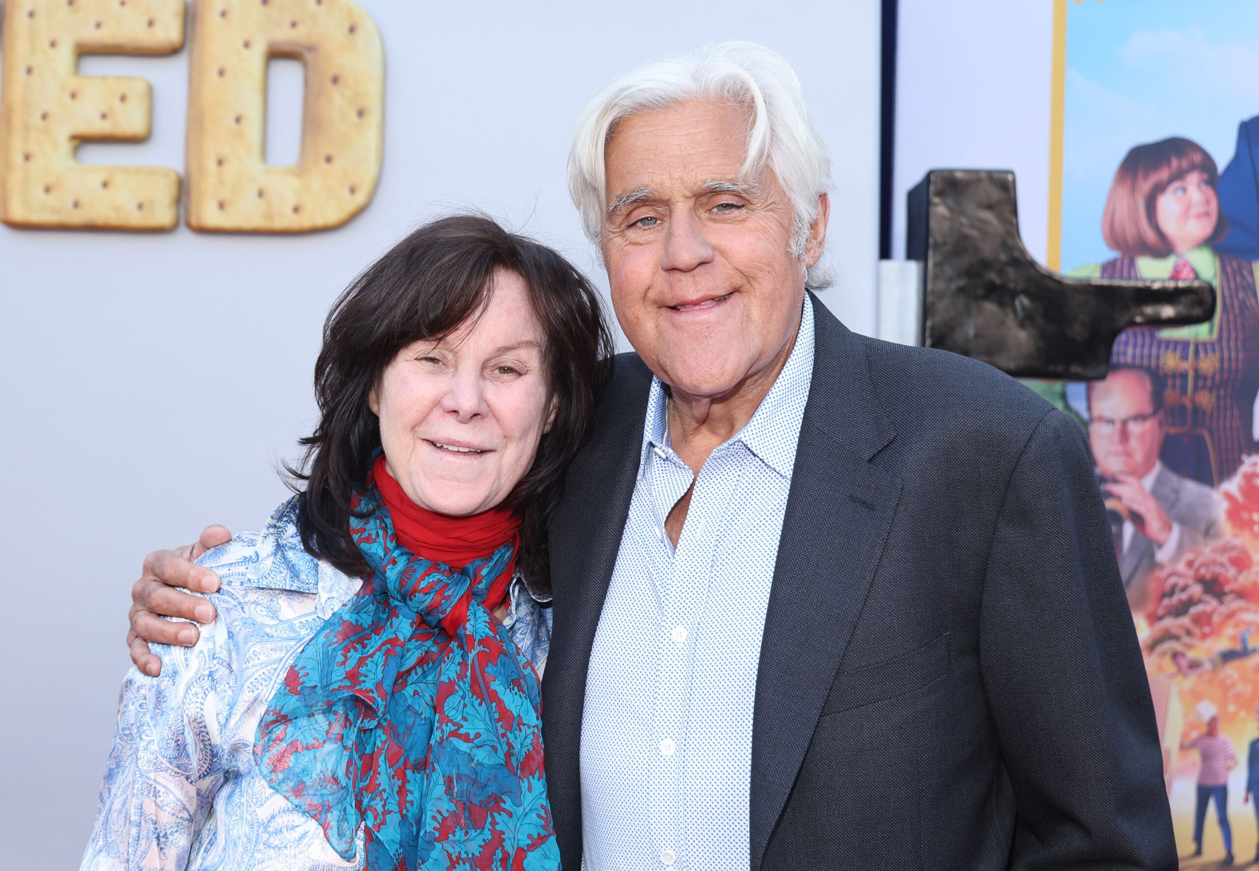 Mavis Leno, left, and Jay Leno attend the Los Angeles premiere of Netflix's "Unfrosted" at the Egyptian Theatre Hollywood on April 30, 2024, in Los Angeles.