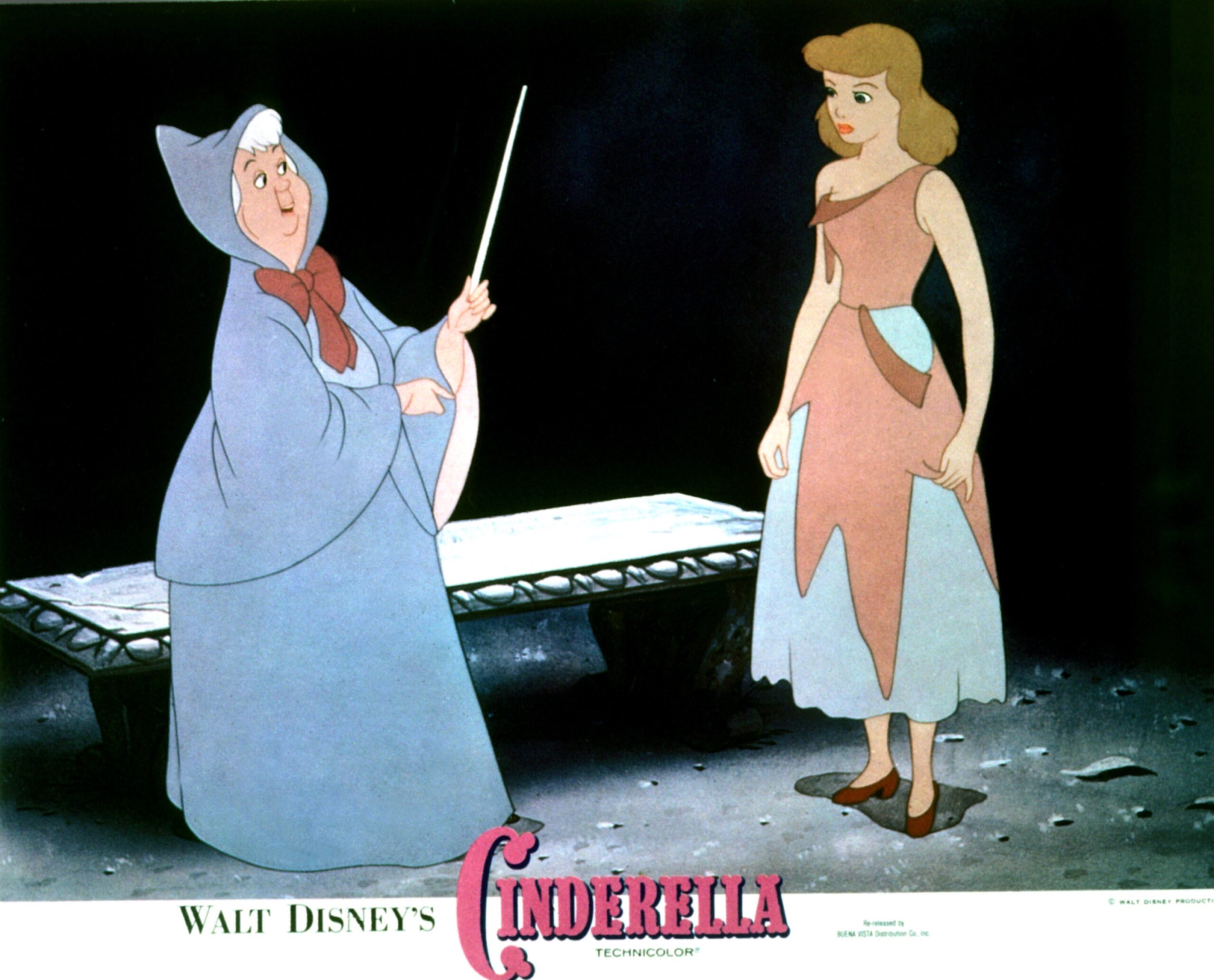 Scene from the original Cinderella, with the Fairy Godmother
