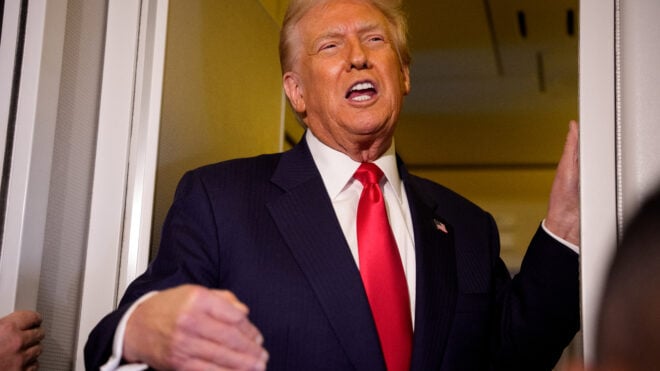 Donald Trump on Airforce One