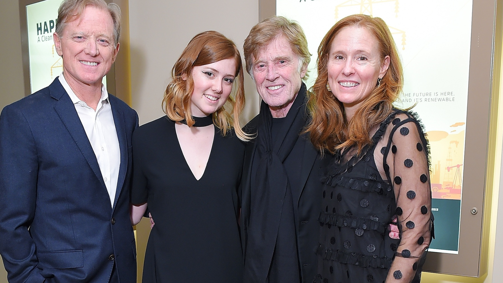 Robert Redford with his family