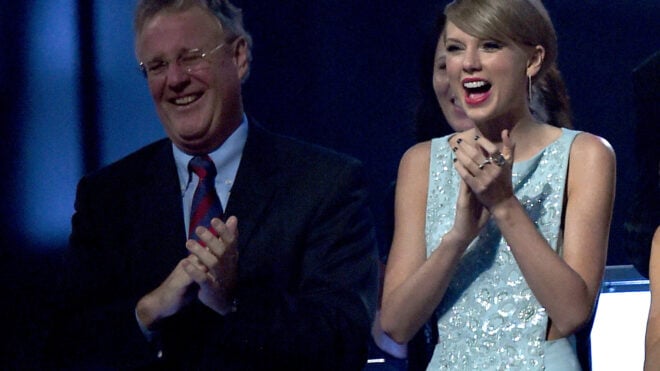 Scott Kingsley Swift (left) and his daughter, honoree Taylor Swift