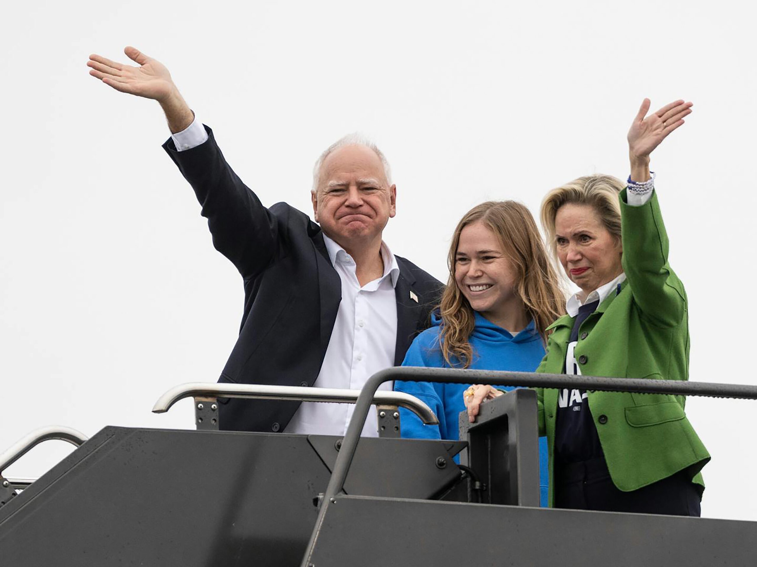 Minnesota Gov. Tim Walz, daughter Hope Walz and wife Gwen Walz in November 2024.