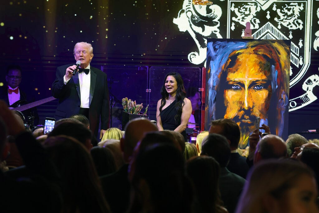 Donald Trump auctions off Jesus painting at New Year's Eve celebration