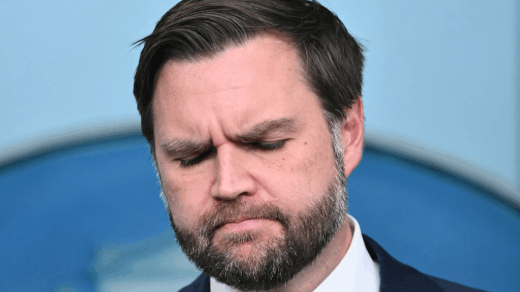 US Vice President JD Vance speaks during a press briefing