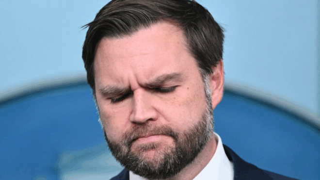 US Vice President JD Vance speaks during a press briefing