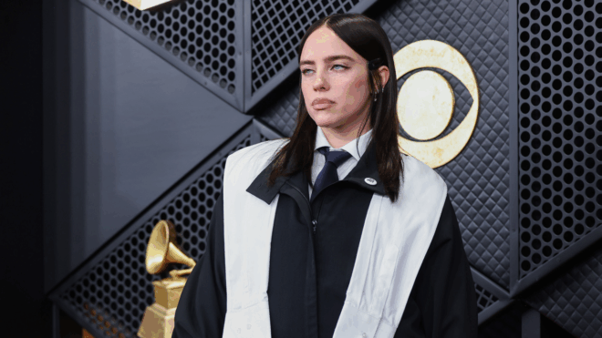 Billie Eilish arrives on the red carpet at the 68th annual Grammy Awards