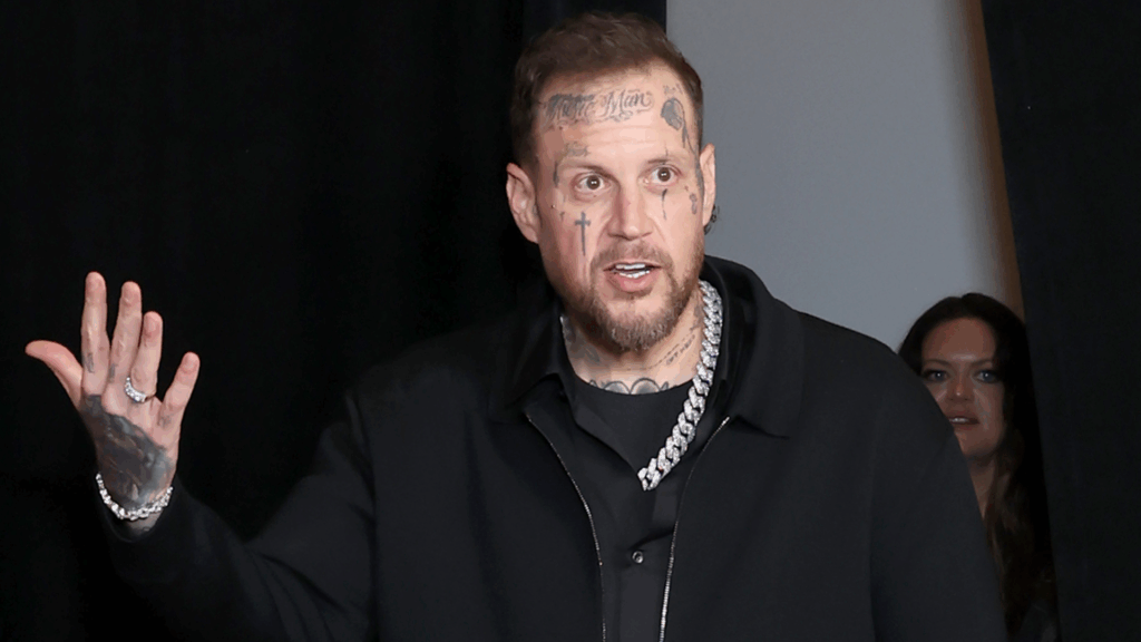 Jelly Roll, winner of Best Country Duo/Group Performance for "Amen," Best Contemporary Country Album for "Beautifully Broken," and Best Contemporary Christian Music Performance/Song for "Hard Fought Hallelujah,", in the press room during the 68th GRAMMY Awards