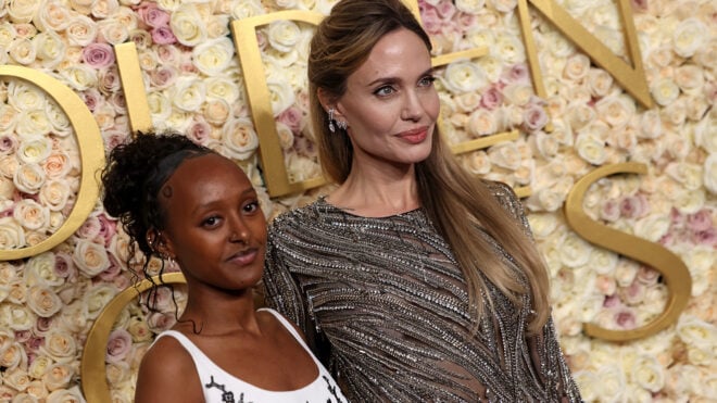 US actress Angelina Jolie (right) and her daughter Zahara Jolie