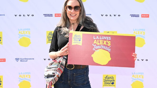 Paget Brewster attends LA Loves Alex's Lemonade at UCLA Royce Quad