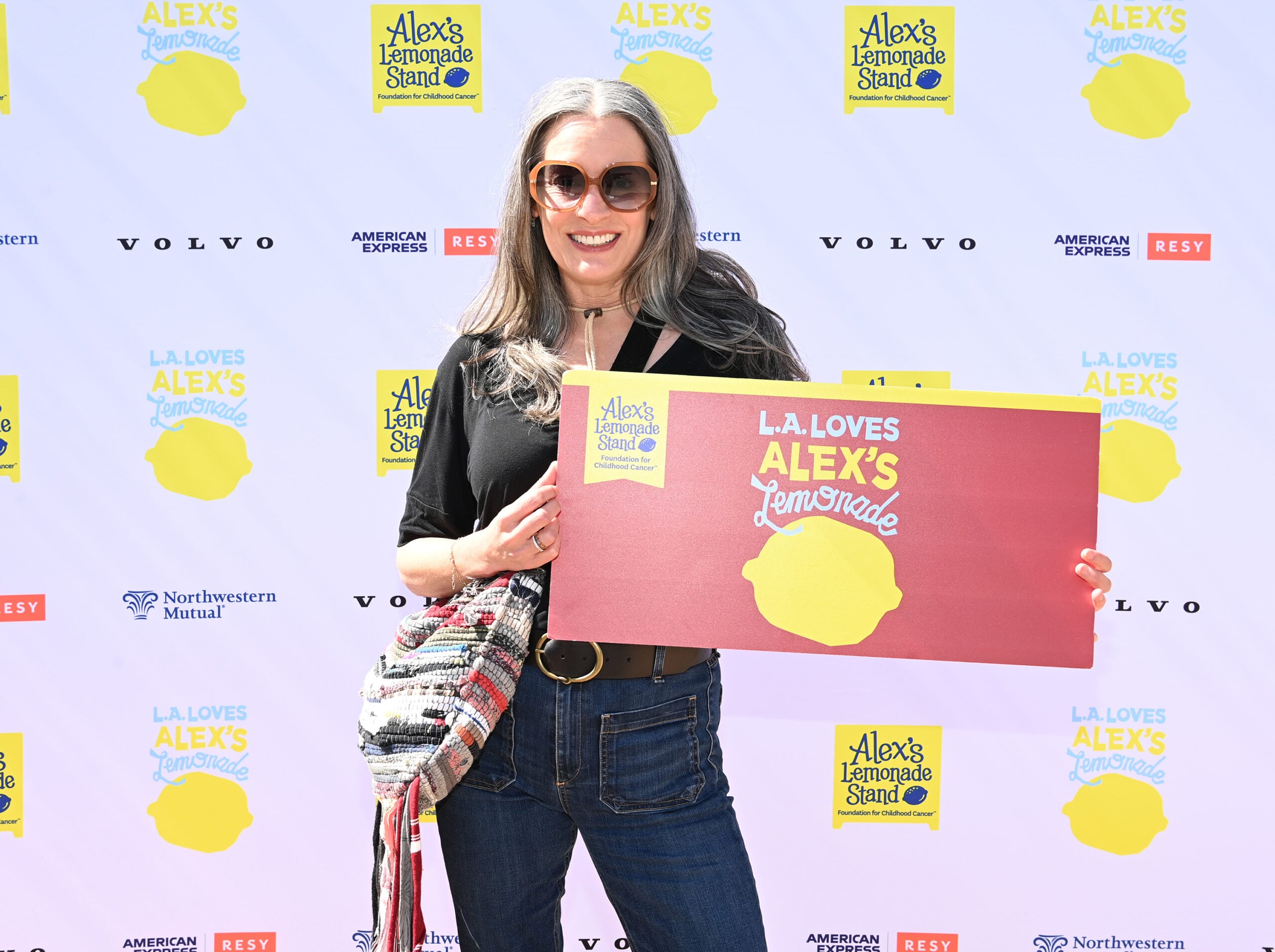 Paget Brewster attends LA Loves Alex's Lemonade at UCLA Royce Quad