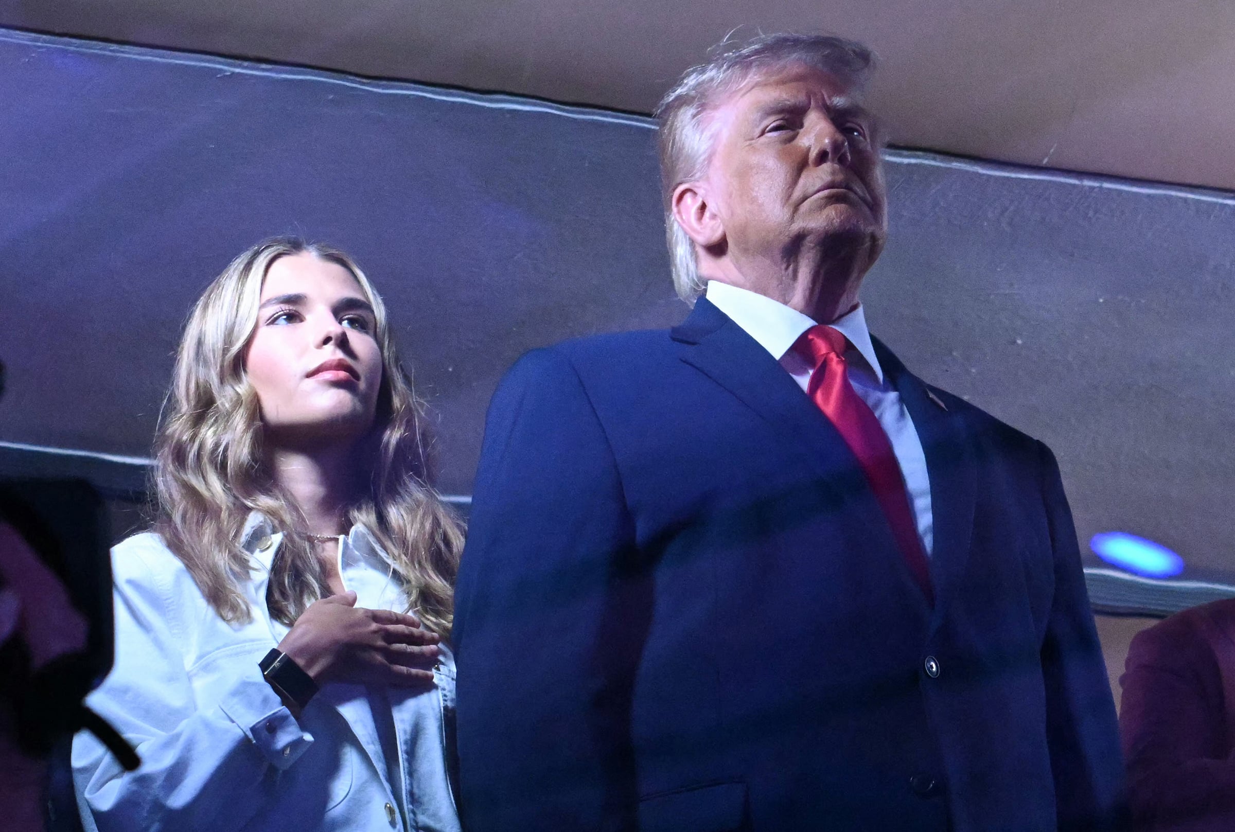 Kai Trump and her grandfather U.S. President Donald Trump