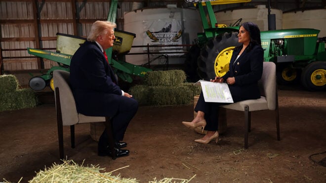 President Trump walked out of an interview