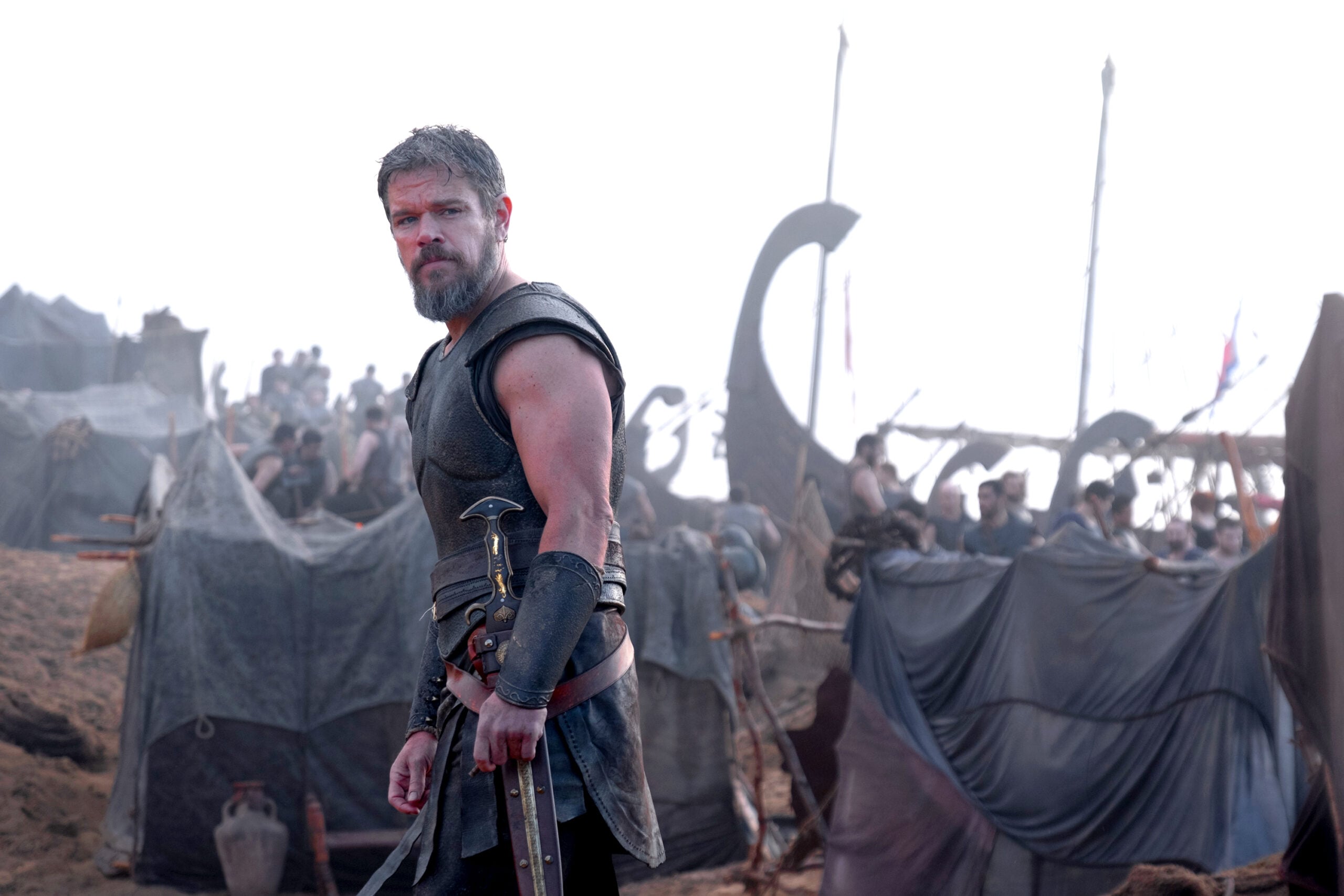 Matt Damon as Odysseus in "The Odyssey."