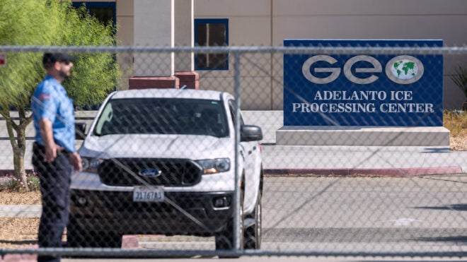 The GEO Adelanto ICE Processing Center in Adelanto, California, on June 17, 2025.