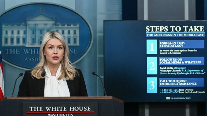 White House press secretary Karoline Leavitt