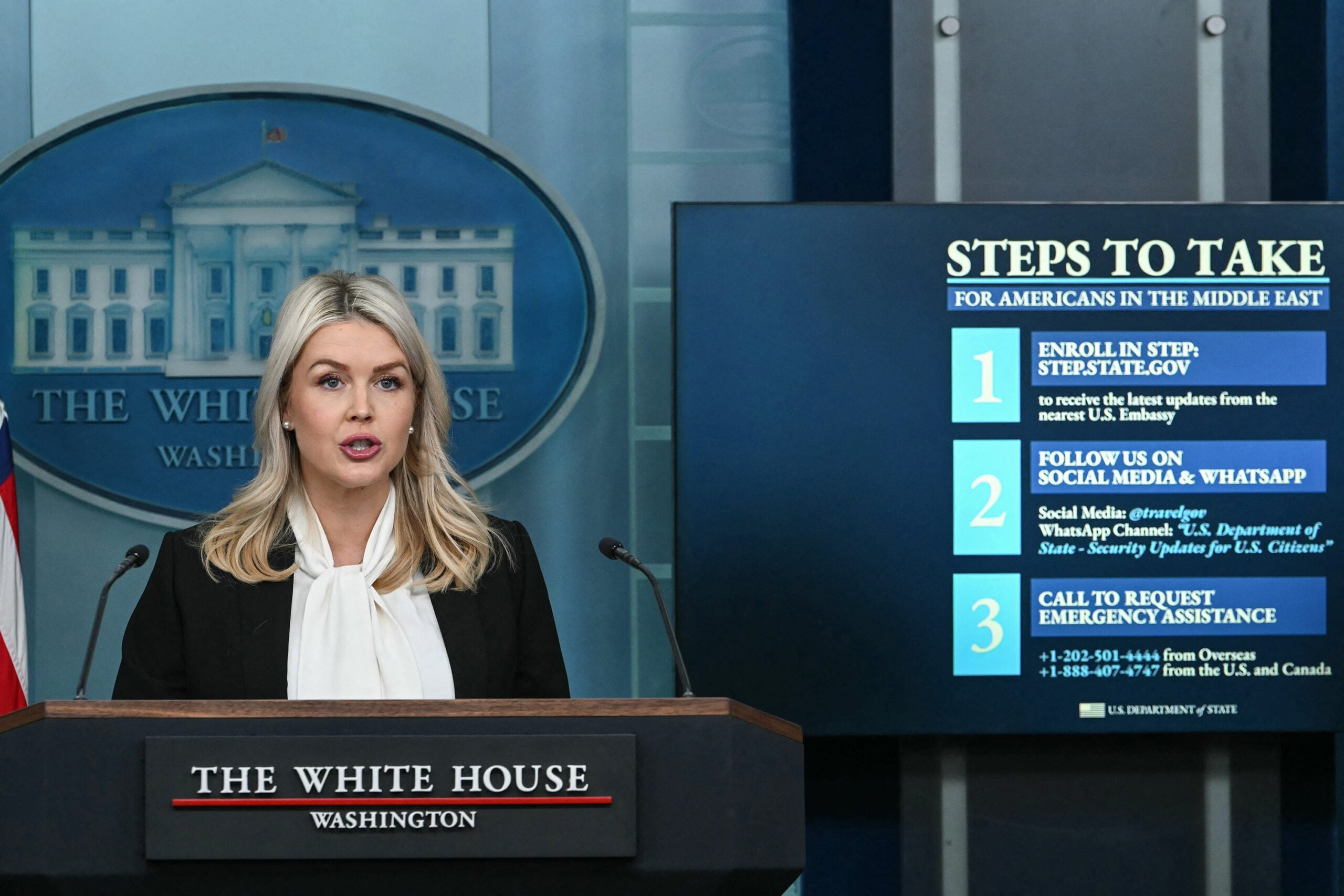 White House press secretary Karoline Leavitt