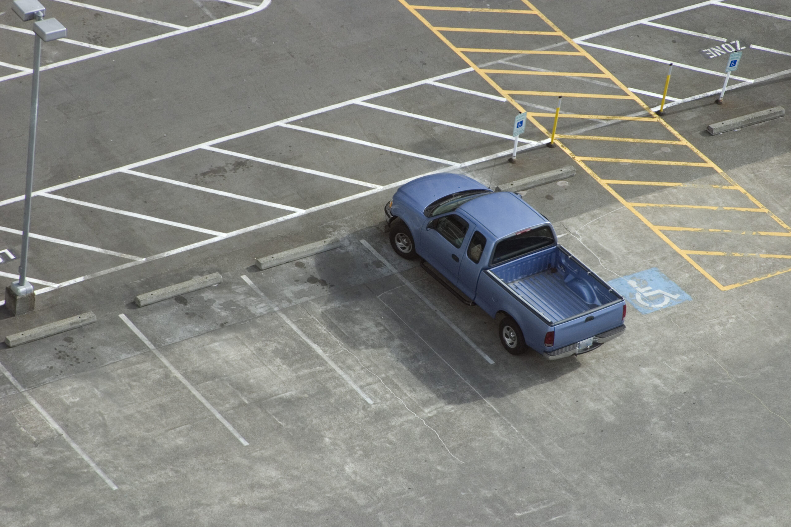 Truck parked in parking lot