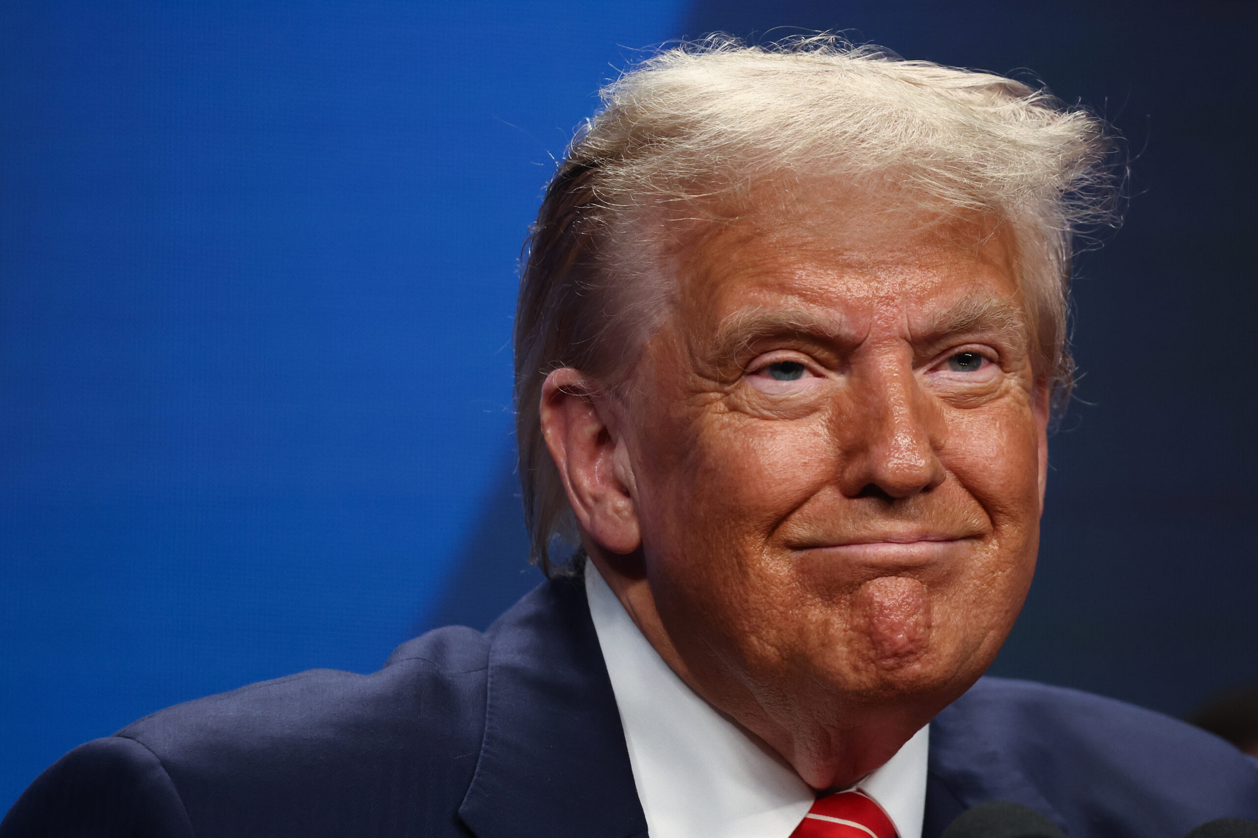 USA President Donald Trump during the press conference at the NATO Summit in The Hague, Netherlands on June 25, 2025. (Photo by Jakub Porzycki/NurPhoto via Getty Images)