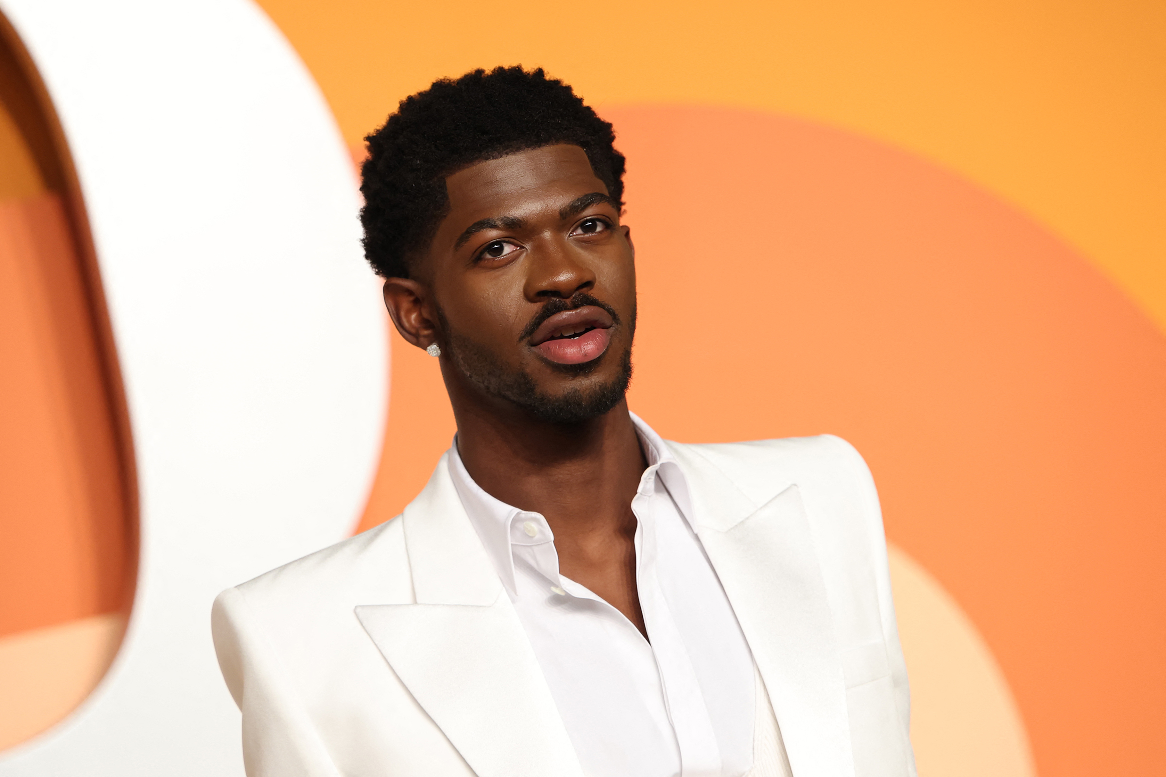 Lil Nas X attends the Vanity Fair Oscar Party at the Wallis Annenberg Center for the Performing Arts in Beverly Hills, California, on March 2, 2025.