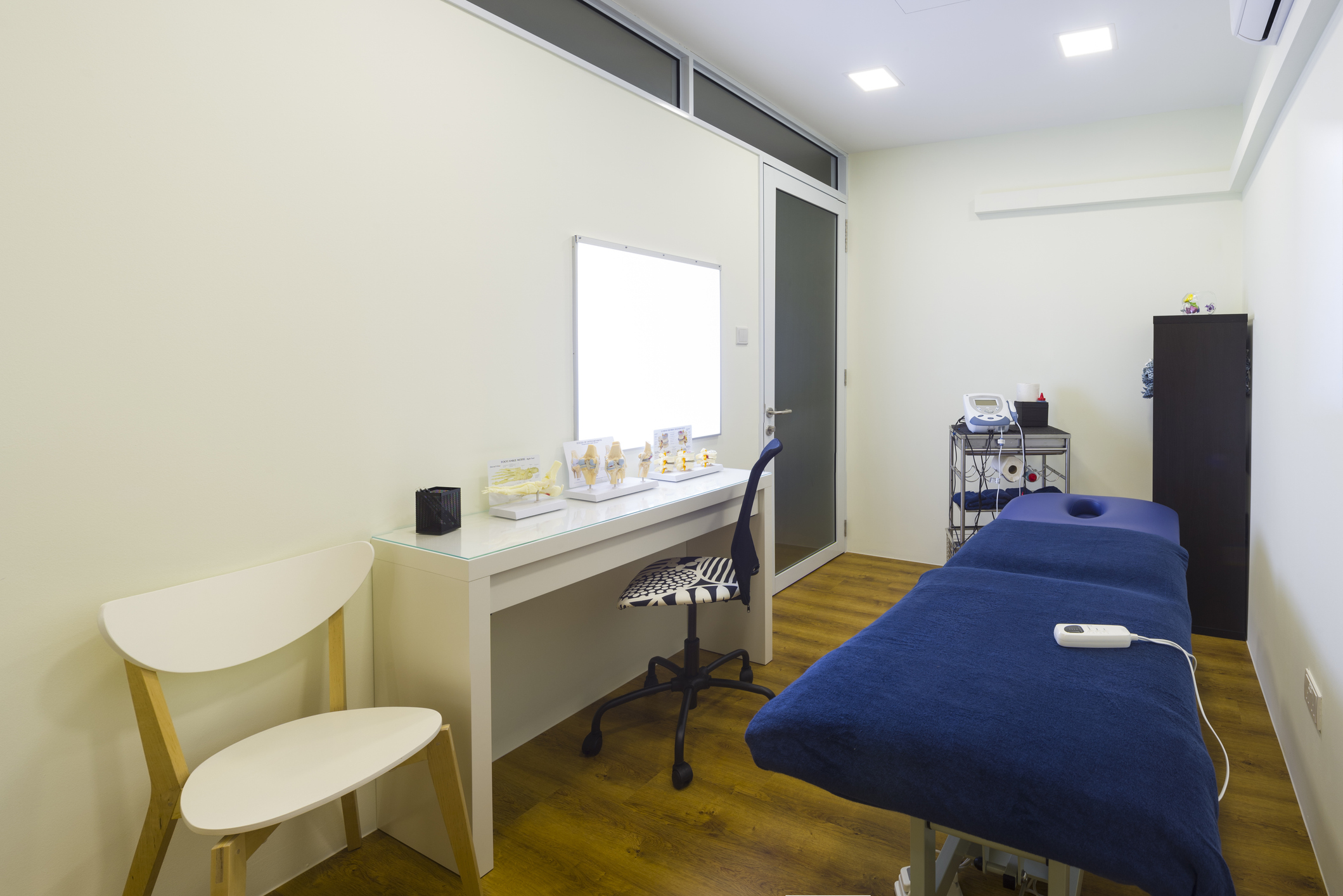 Interior of a chiropractic treatment room