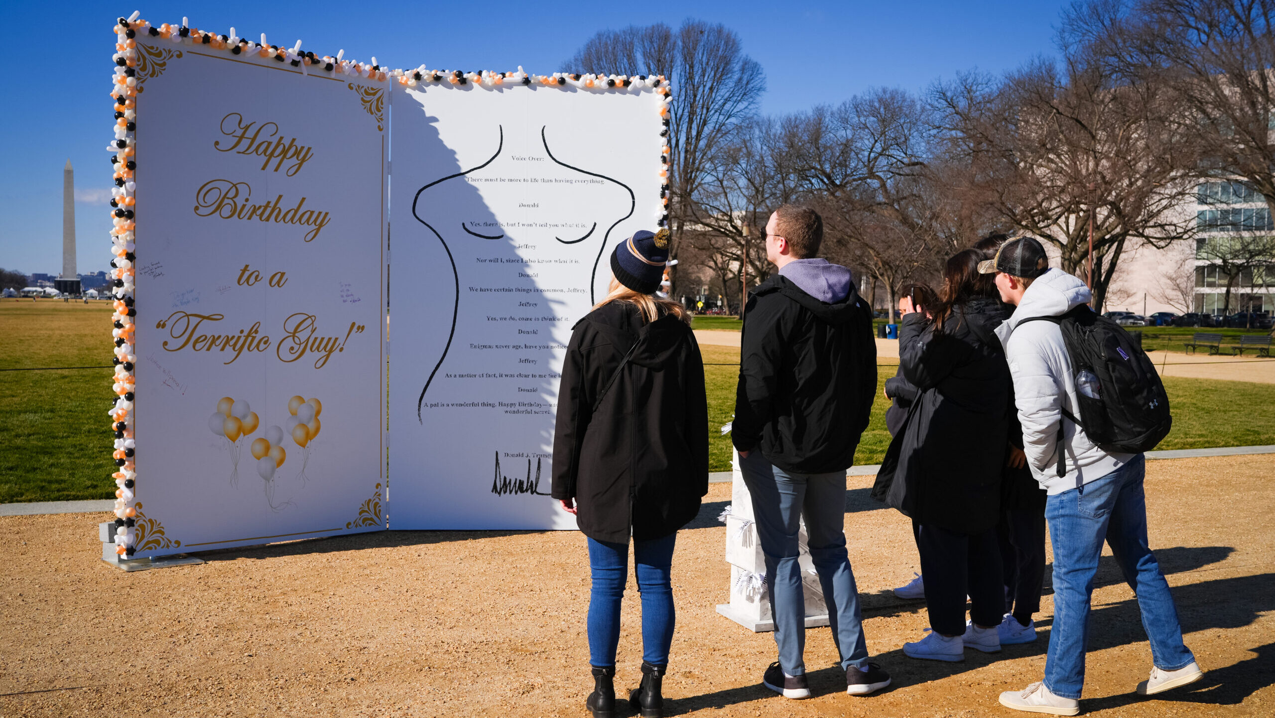 Giant birthday card replica