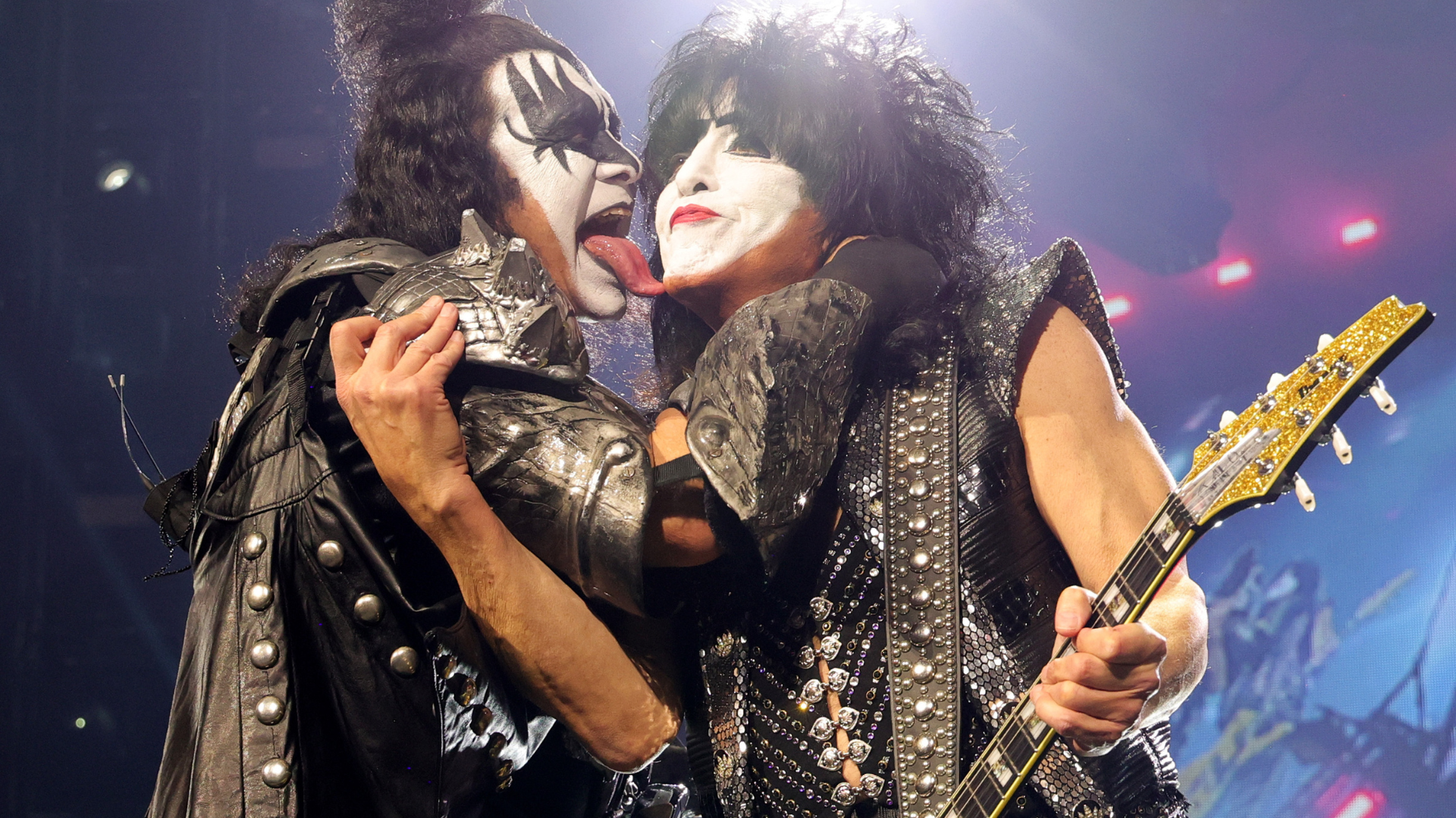 Gene Simmons and Paul Stanley perform during the final show of KISS