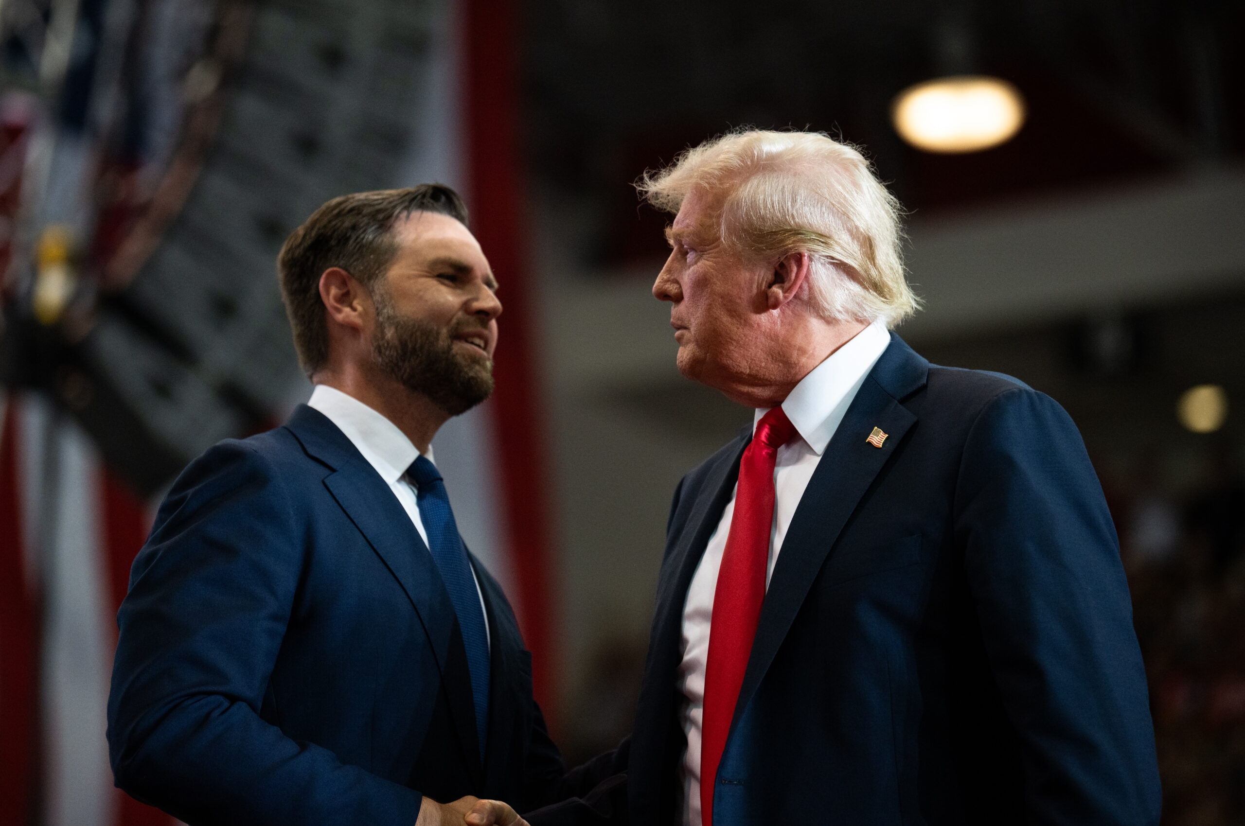 Vance (R-OH) introduces U.S. Republican Presidential nominee former President Donald Trump during a rally at Herb Brooks National Hockey Center