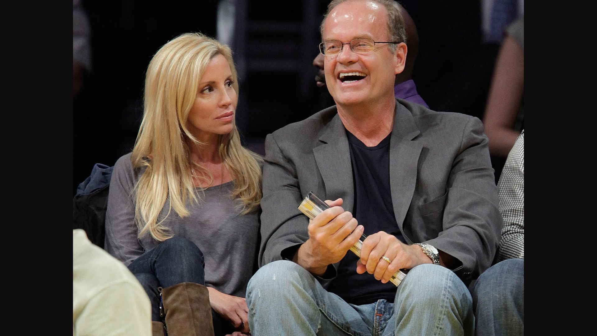 Kelsey Grammer (R) and Camille Donatacci